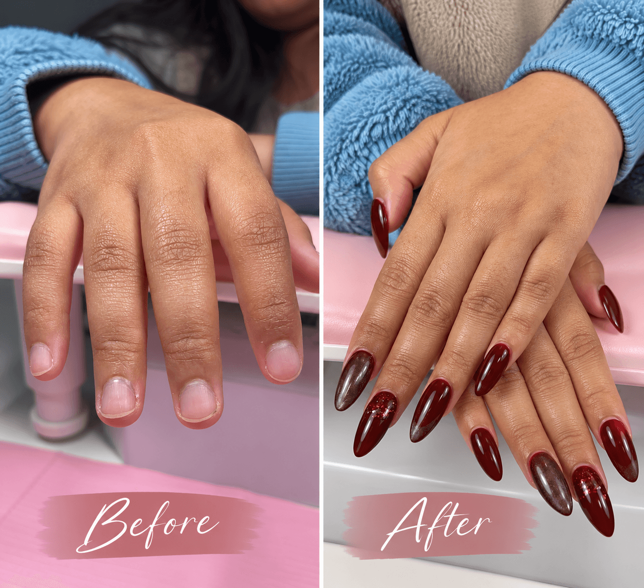 Builder gel nail extensions with neutral finish at HER Nails